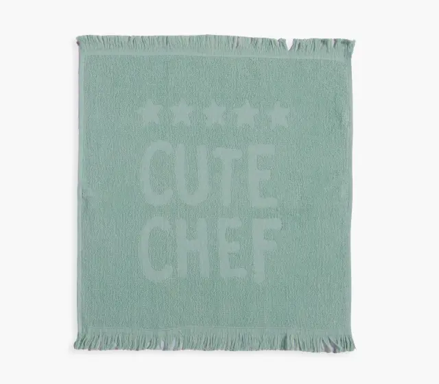 ΠΟΤΗΡΟΠΑΝΟ CUTE CHEF 50Χ50 NEF-NEF HOMEWARE, 100% BAMBAKI - MINT (039626)