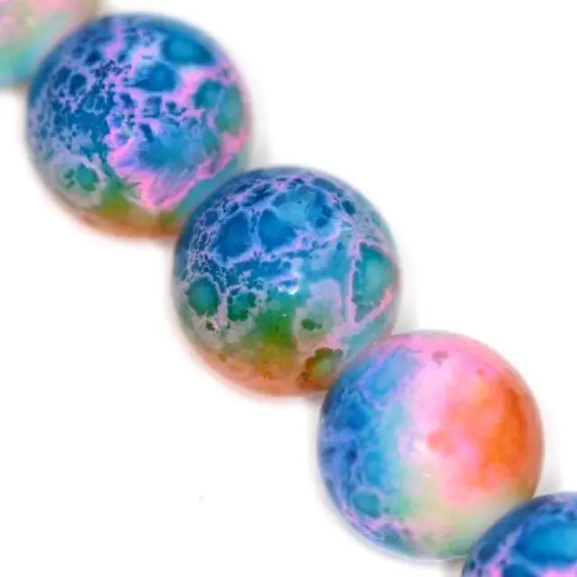 Χάντρα Επικαλυμένη Blue-Pink Ø12mm ~70τεμ