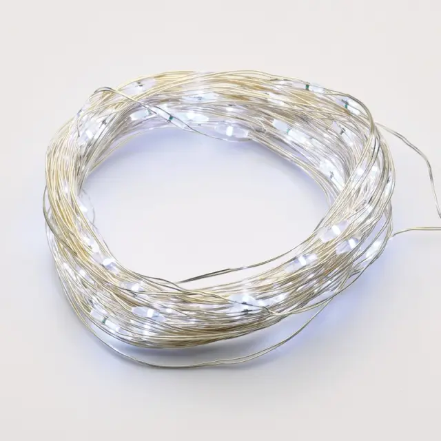 ΛΑΜΠΑΚΙΑ 300 LED 7.2W ΣΕ ΣΕΙΡΑ ΨΥΧΡΟ ΛΕΥΚΟ ΑΝΤΑΠΤΟΡΑ 6VDC ΜΕ 8 ΠΡΟΓΡΑΜΜΑΤΑ & ΑΣΗΜΙ ΚΑΛΩΔΙΟ ΧΑΛΚΟΥ 3m IP44 30mm / X01300212
