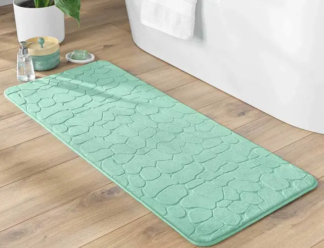 Πατάκι Μπάνιου Ricochet Douceur d'intérieur με memory foam και διαστάσεις 50x120cm - Lime Green 1802102