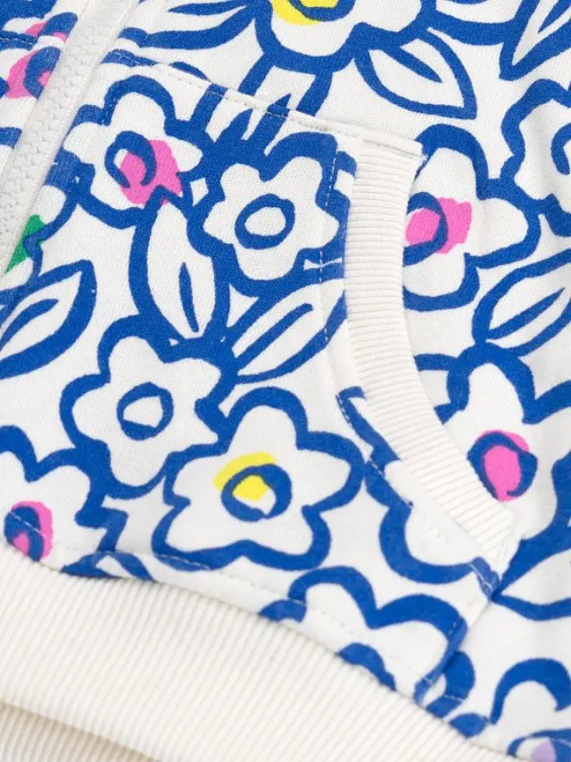 Παιδική Ζακέτα για Κορίτσια Doodle Floral ΛΕΥΚΟ 2