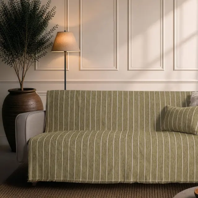 Ριχτάρι Macon 15 Sage Green TEORAN Μονοθέσιο 180x150cm