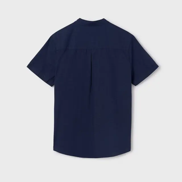 Junior 10 έως 18 ετών Πουκάμισο μάο Better Cotton ναυτικό μπλε - 18Ε 3