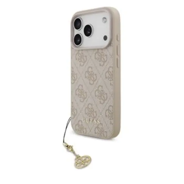Guess 4G Charm MagSafe Case for iPhone 17 Pro Tone on Tone Pink