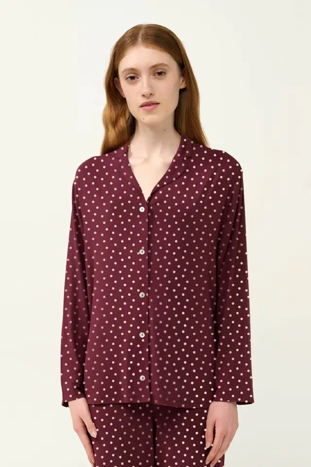 Γυναικεία Κουμπωτή Πυτζάμα Micromodal Vamp 23035 RED WINDSOR 3