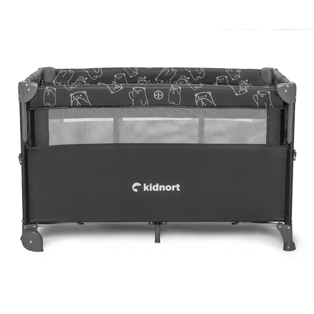 Kidnort Παρκοκρέβατο Naste Dark Grey KNLOZ000008 2