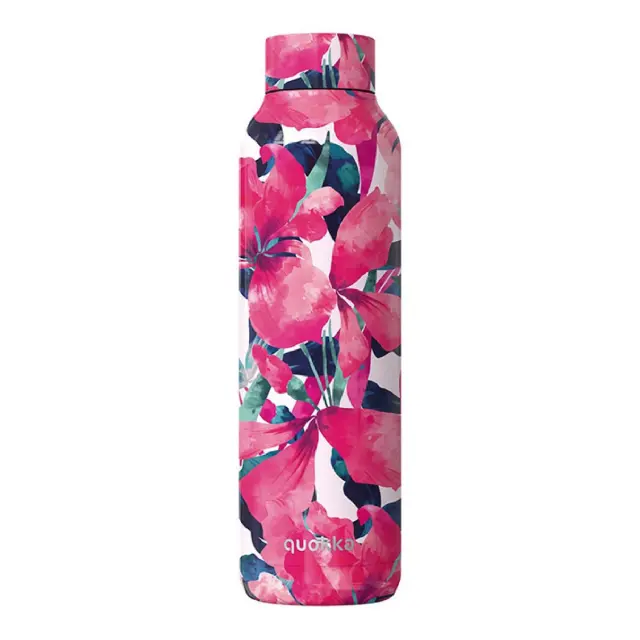Quokka Solid Μπουκάλι Θερμός Ανοξείδωτο 850ml Pink Bloom -40194
