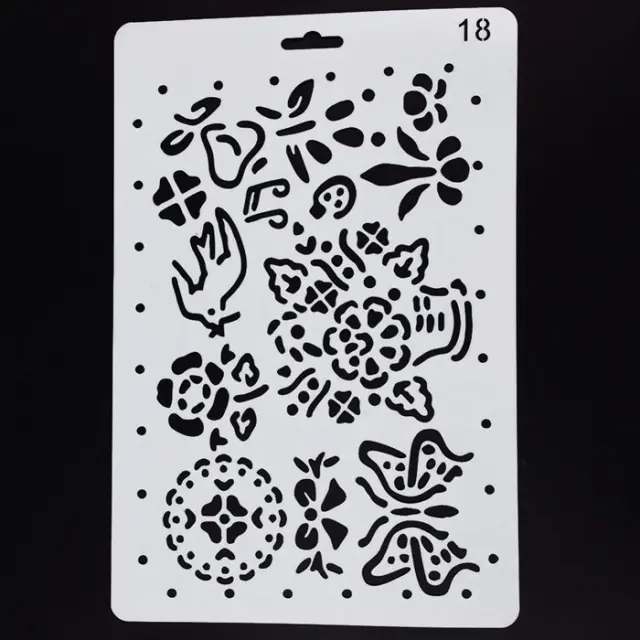 Στένσιλ - 25.5x17.4cm - Διάφορα Σχέδια