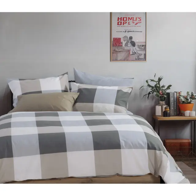 Σετ Σεντόνια Υπέρδιπλα 4 Τεμαχίων Nef-Nef Casual Check Bordo 240x270 3