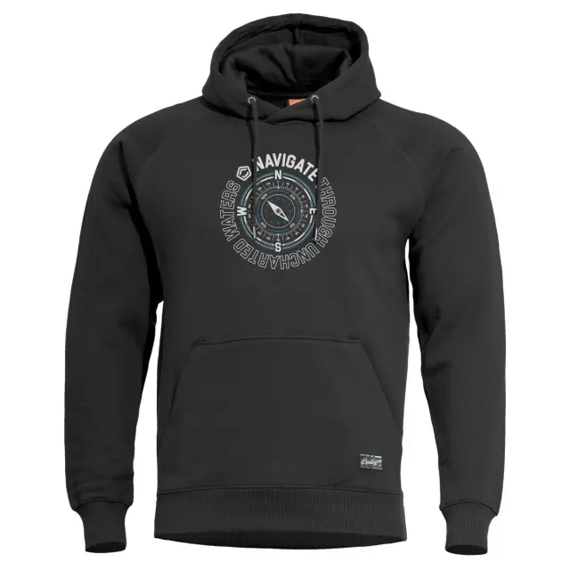 Pentagon “NAVIGATE” Hood Sweater-Μπλούζα Φούτερ για Καθημερινή Χρήση - 01-Black-Μαύρο