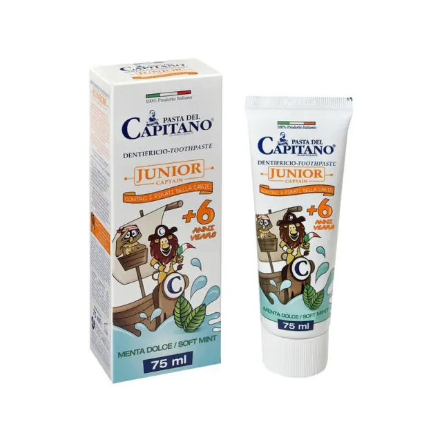 Pasta del Capitano | Junior Captain Οδοντόπαστα για 6+ Ετών με Γεύση Απαλή Μέντα | 75ml