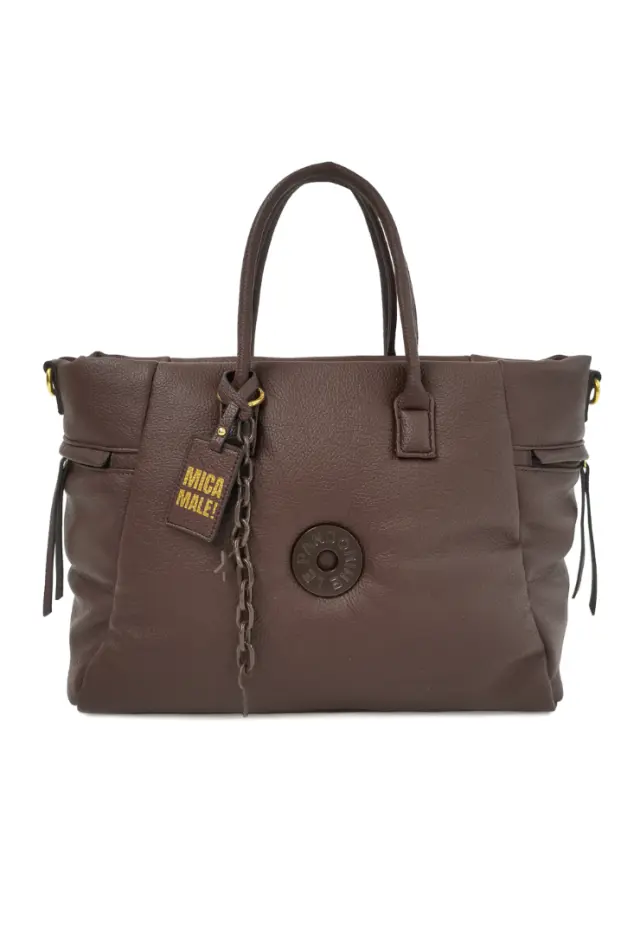 LE PANDORINE - ALEX LARGE SHOPPING BAG BROWN