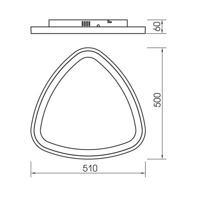 LED Φωτιστικό Οροφής Πλαφονιέρα ANDROMEDA 72Watt Φ50cm Μαύρη CCT VIV005250 2