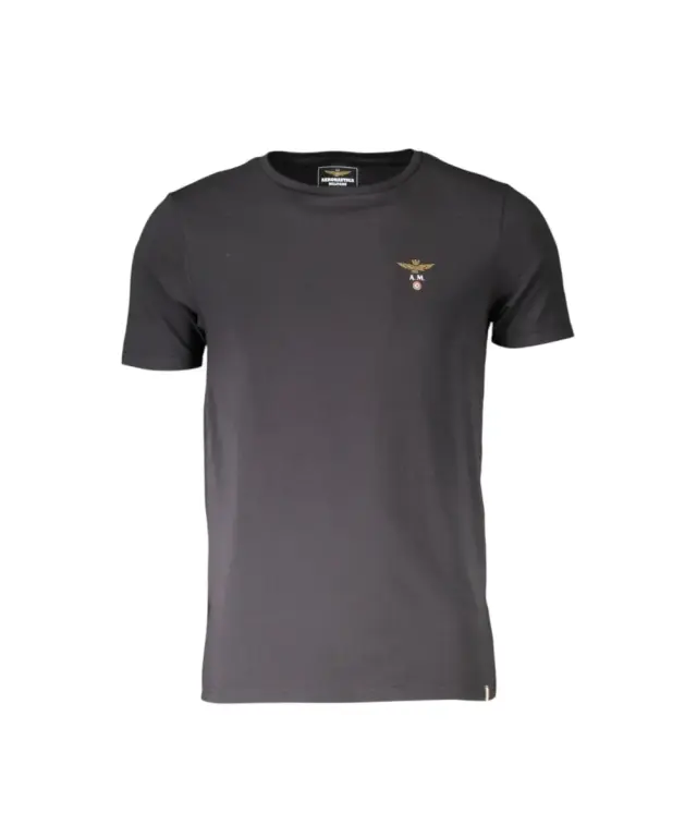 Aeronautica Militare - Ανδρική Κοντομάνικη Φανέλα SCOTI001J508-34300 Μαύρο 3