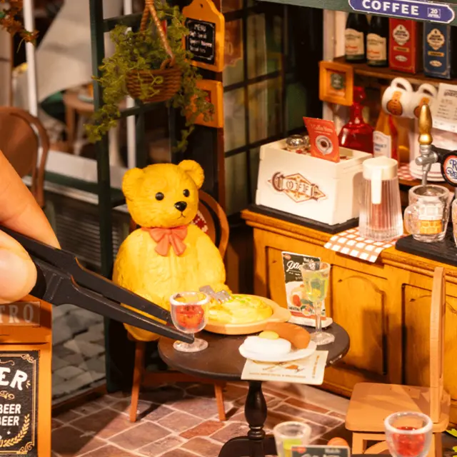 Robotime DIY Miniature House Tipsy Restaurant DG167 3
