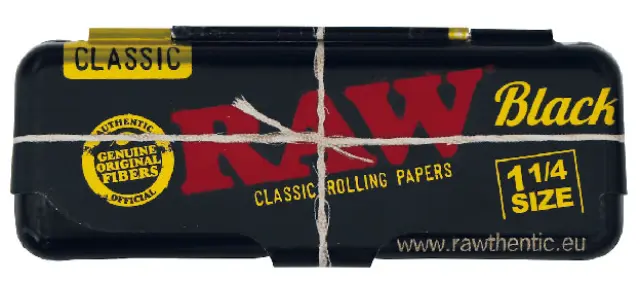 RAW Metal Tin Θήκη για Χαρτάκια 1¼ - Black Classic