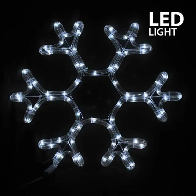Φωτοσωλήνας LED Χιονονιφάδα Λευκό Φως 38x36cm IP44