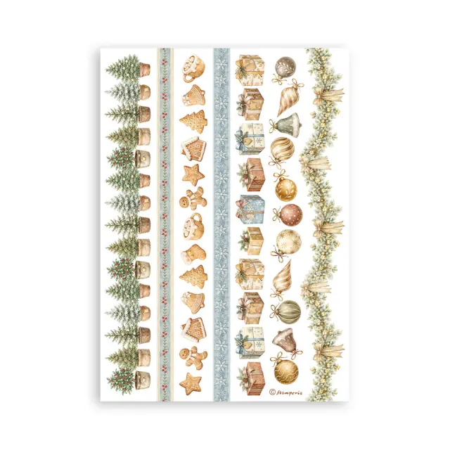 Αυτοκόλλητα Washi pad A5, 8 φύλλα, White Christmas 3