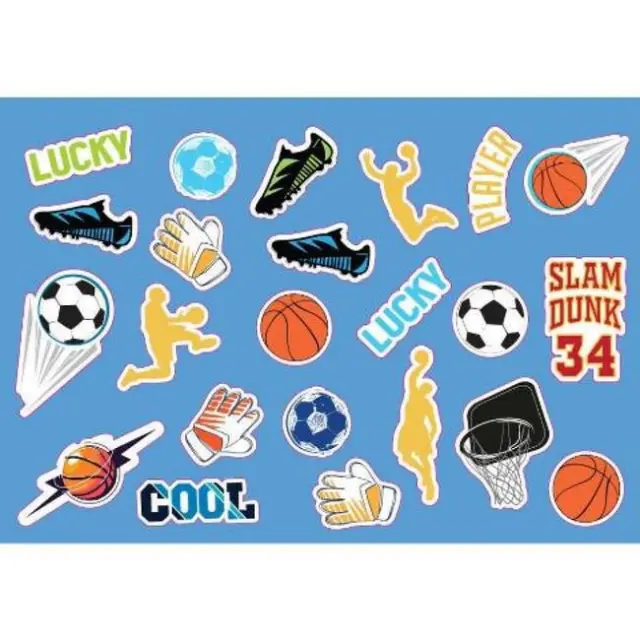Must Μπλοκ Ζωγραφικής με αυτοκόλλητα 23x33cm Football-Basketball (000584345) 3