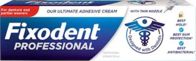 Fixodent Professional Στερεωτική Κρέμα για Tεχνητές Oδοντοστοιχίες 40gr 2