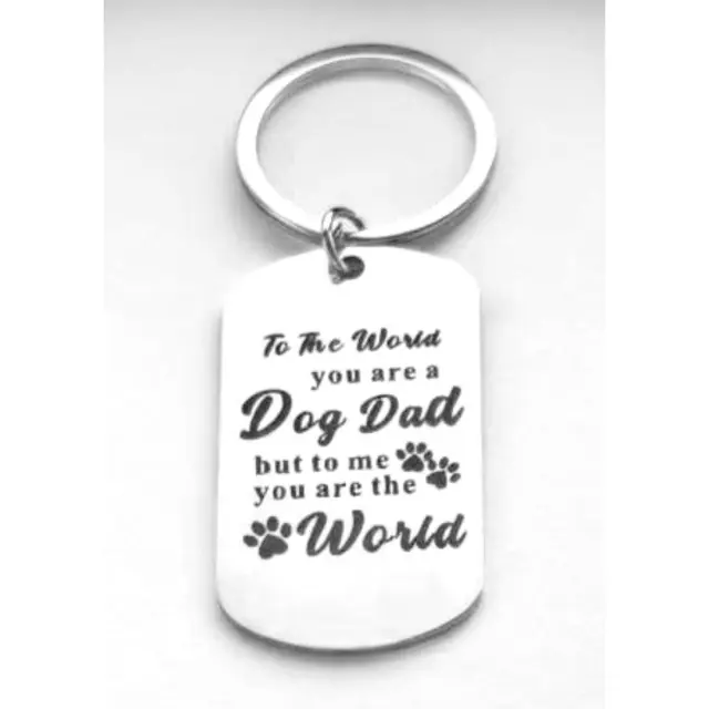 Μπρελόκ Σκύλου "Drive Safe Dad I Woof You" 5x2.8cm
