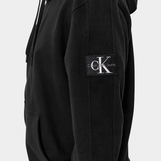 Calvin Klein - Ανδρική Ζακέτα Badge HWK Zip-Through με Φερμουάρ και Κουκούλα Regular Fit J30J324956-BEH Μαύρο - 2XL 3