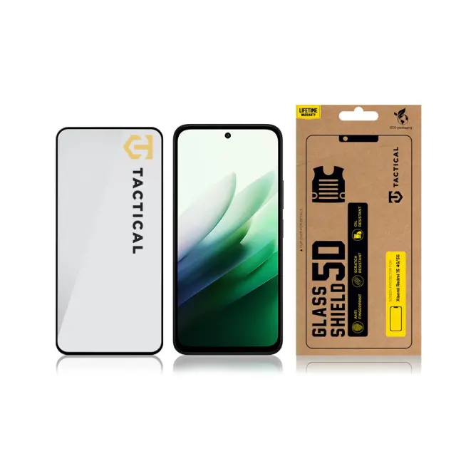 Tactical Glass Shield 5D for Xiaomi Redmi 15 4G/5G Black 3