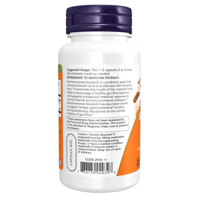 Now Foods Saccharomyces Boulardii 120 Veg Capsules 3
