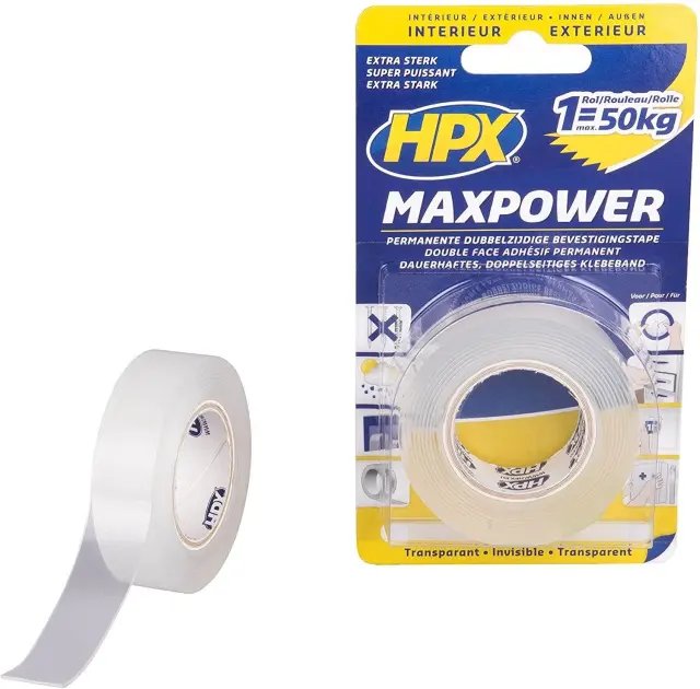 ΤΑΙΝΙΑ ΔΙΠΛΗΣ ΟΨΗΣ 19MΜX2M ΔΙΑΦΑΝΗ HPX HT1902S