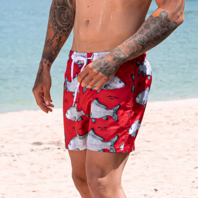 Μαγιό Noshame® Red Pattern - 682123 - S 3