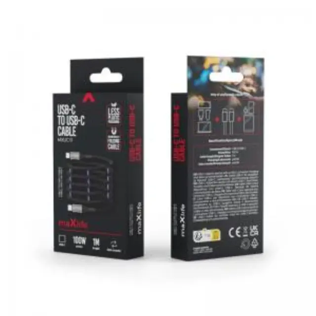 Καλώδιο Σύνδεσης USB 2.0 Maxlife MXUC-11 Magnetic Nylon USB C σε USB C 100W 1m Μαύρο N66966 3