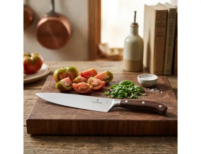 Μαχαίρι Chef Victorinox Grand Maitre με ξύλινη λαβή και μήκος λεπίδας 20cm - Σε ειδική συσκευασία δώρου 7.7400.20G