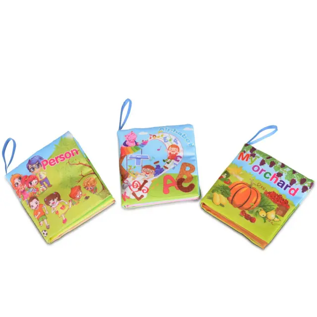 Moni Toys Υφασμάτινα Βιβλία Δραστηριοτήτων Σετ 3τμχ Θάλασσα Ζώα και Φάρμα 12+ Μηνών