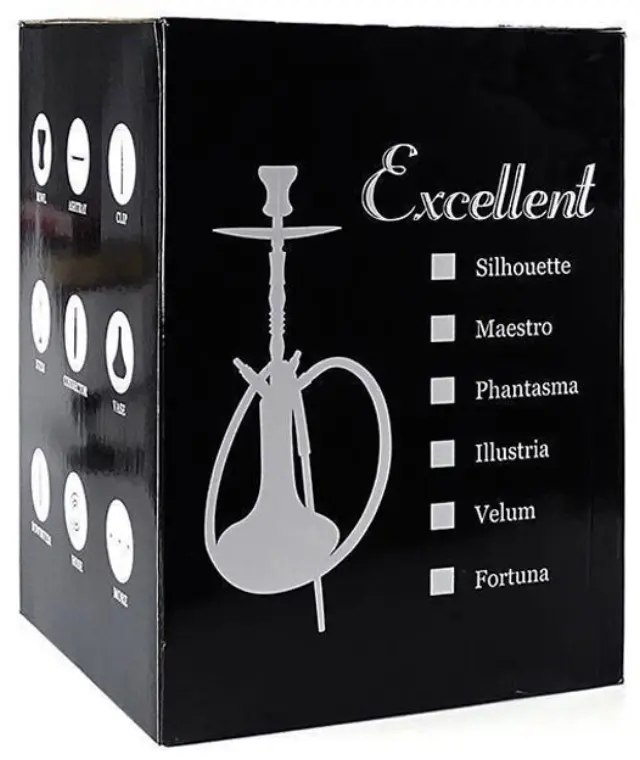Ναργιλές Hookah Shisha «Illustria» Excusive Premium (Ατσάλι και Γυαλί) - 60cm 3