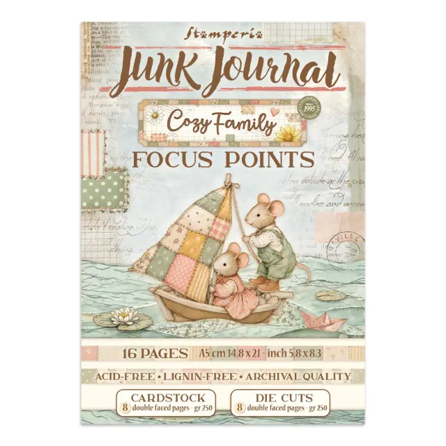 Junk journal Focus Point (cut-outs, backgrounds), Cozy Family