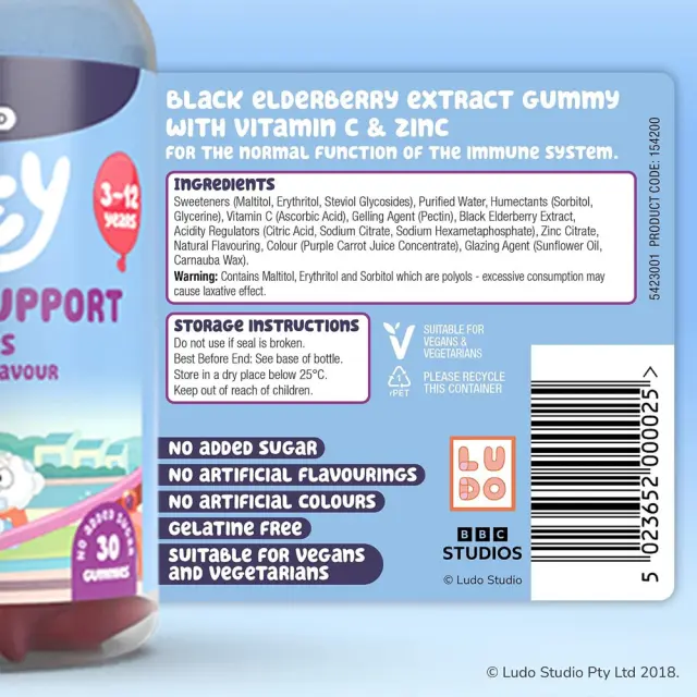Natures Aid Bluey Immune Support Gummies 3