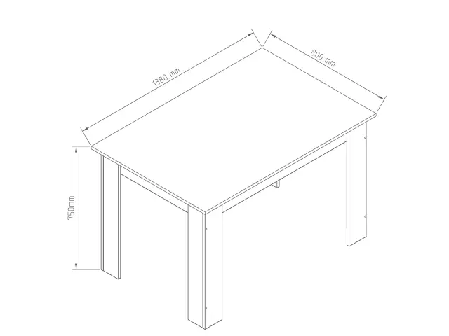 Τραπέζι Κουζίνας Sonoma HAZEL 140x80x75cm 2