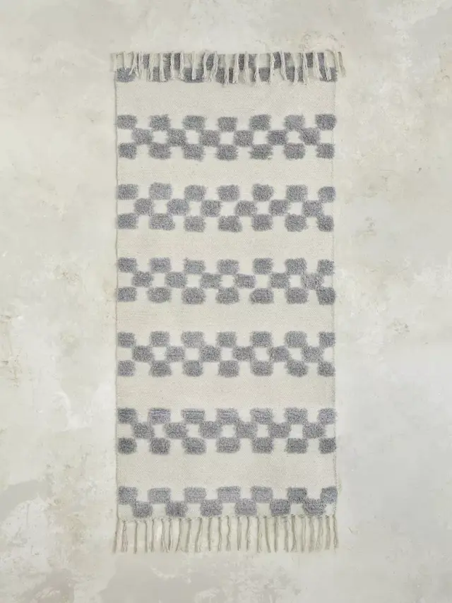 Χαλάκι Διάδρομος 60Χ130 Nima Lark 100% βαμβακερό- Gray