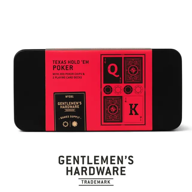 Gentlemen's Hardware® Σετ 200 Μάρκες Poker σε Μεταλλικό Κουτί