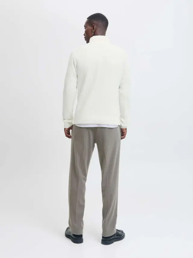 JJPANNEL KNIT HALF ZIP AW25 Cloud Dancer - L 2