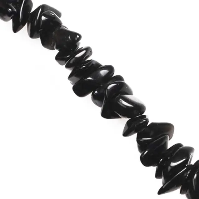 Χάντρα Γυαλί σε Chips Black ~5/8mm ~200τεμ