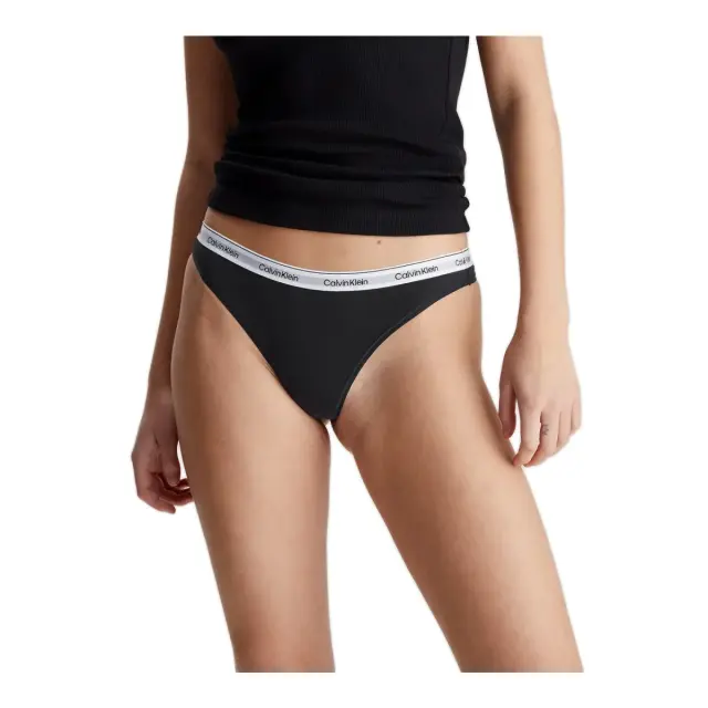 Calvin Klein Γυναικείο String Modern Logo Thongs - Τριπλό Πακέτο, Χρώμα Μαύρο 2