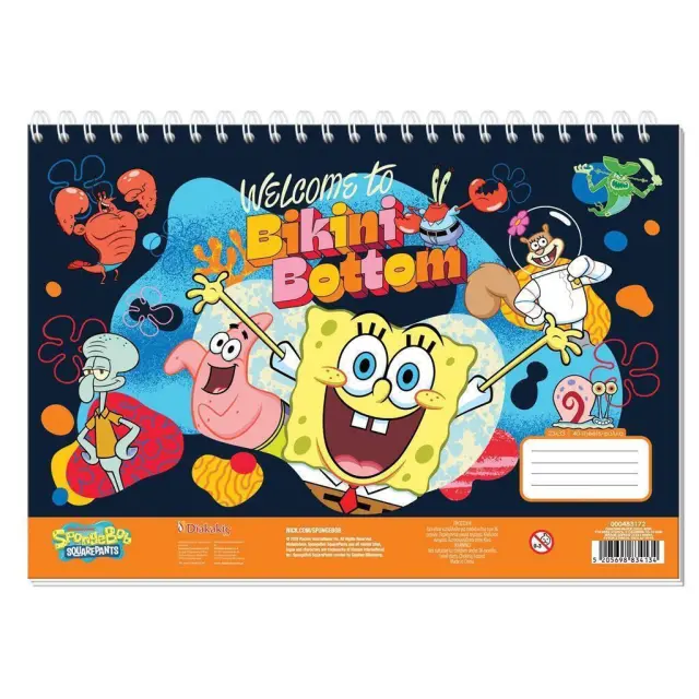 Μπλοκ Ζωγραφικής 40 Φύλλων 2 Σχέδια Spongebob / 483172 (Must)