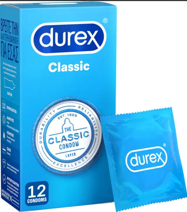 Durex Classic – Προφυλακτικά με Σιλικόνη & Easy-on Σχήμα, 56mm 2