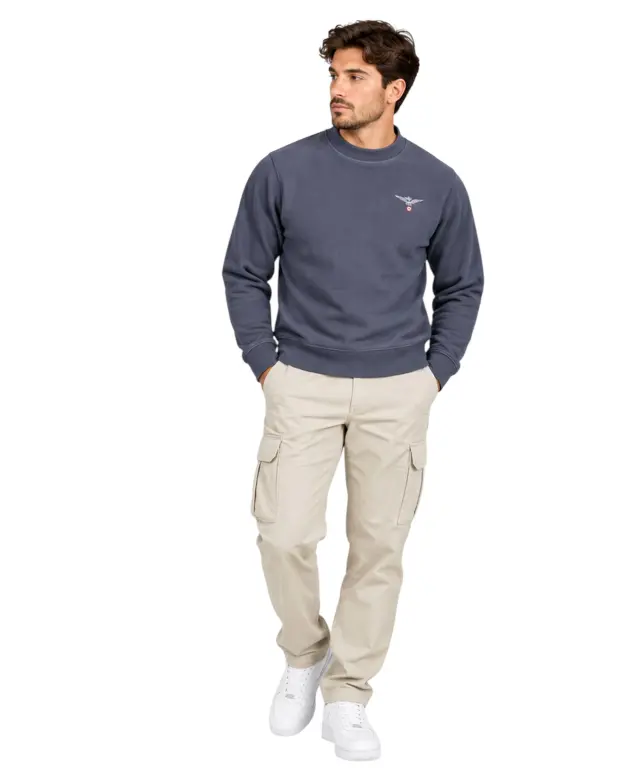 Accademia Militare - Ανδρική Μπλούζα Φούτερ W6S732-5731-044 Μπλε 2