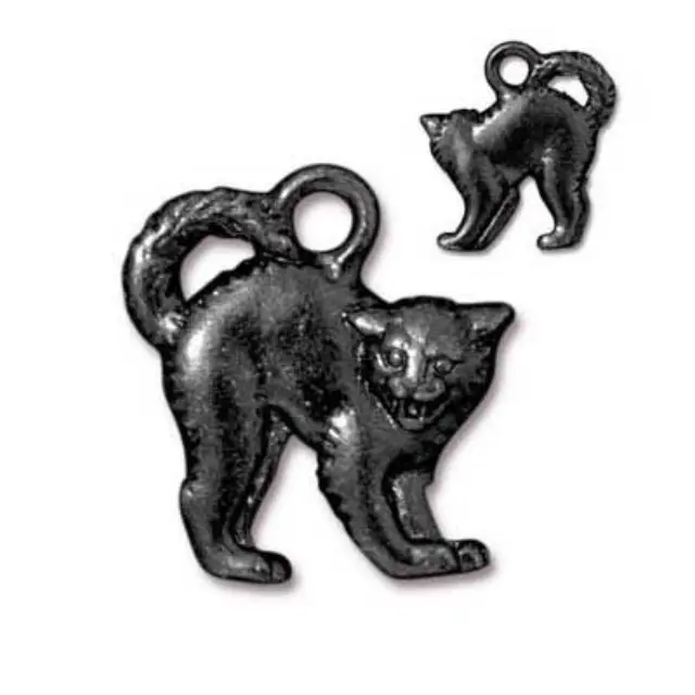 Διακοσμητικό Χυτό Pewter - Scary Cat - Black Finish - 1τεμ