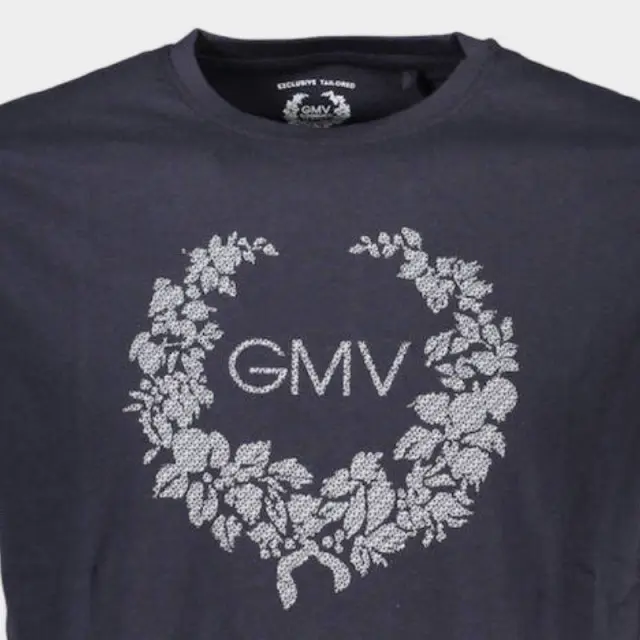 T-Shirt Gian Marco Venturi AU00783-ATTILIO_BLU_NIGHT-BLUE Μπλε Σκούρο - 2XL 3