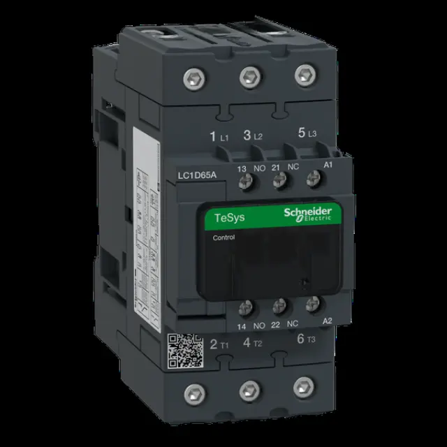 Contactor TeSys Deca 3P 3NO AC-3 AC-3e 65 A 440 V coil 400 V 50/60 Hz