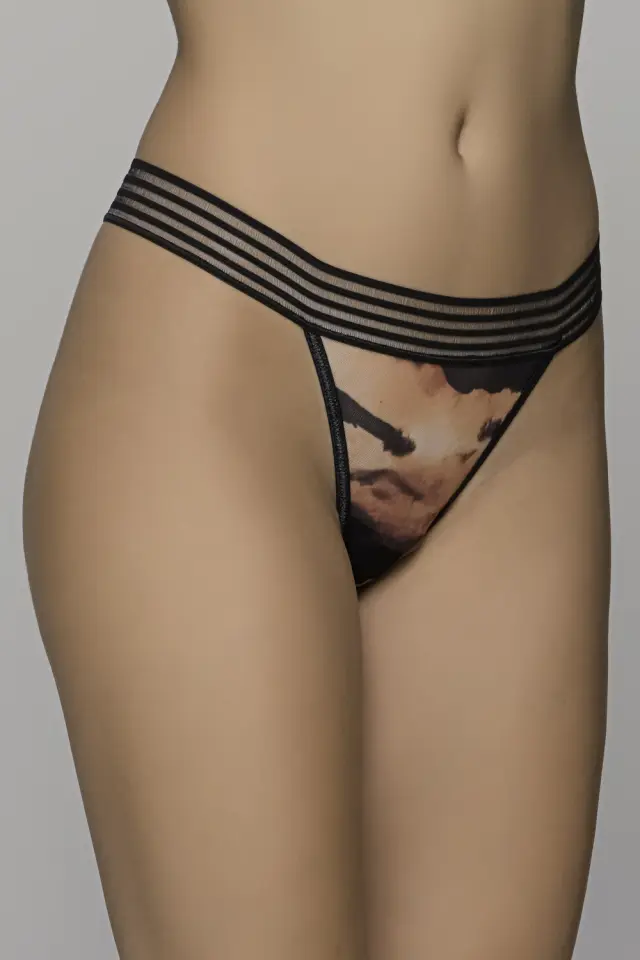 Γυναικείο animal print σλιπ string