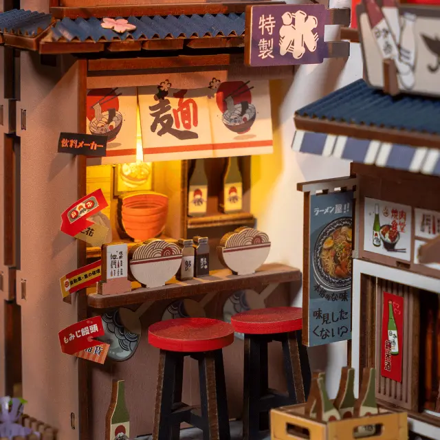 Robotime DIY Book Nook Sakura Wine Alley TGB11 3